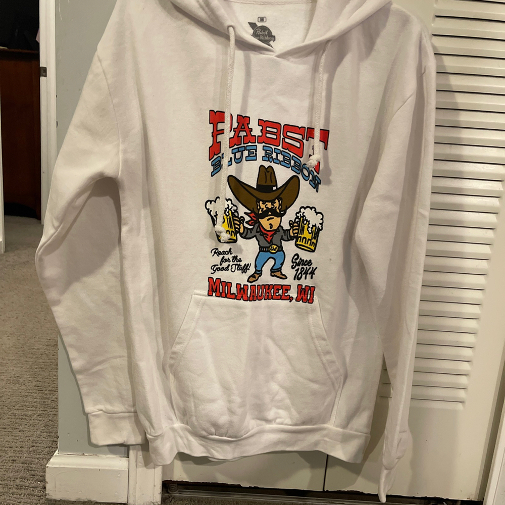 PABST BLUE RIBBON Milwaukee, WI Pull Over Hoodie Men’s Size M